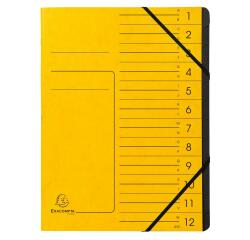 Exacompta Stapled Multipart file with Elastic (12 compartments, A4)