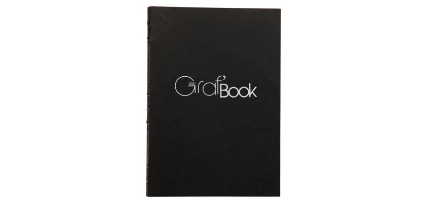 Graf'Book 360° carnet cousu dos brut 100F A4 100g F - Noir