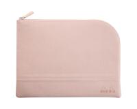 Rhodiarama pochette zippée en simili cuir - taille L (21x28 cm) - Touche de rose