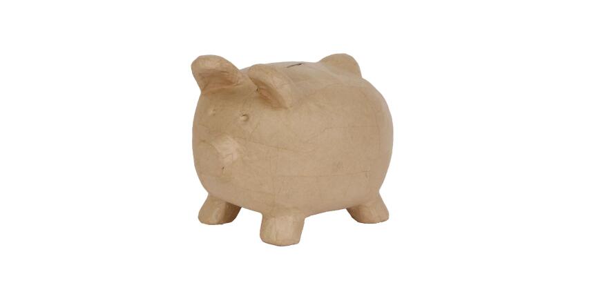 Tirelire cochon 25,5cm - Kraft