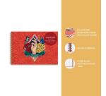 Frida Kahlo, Carnet d'artiste reliure intégrale A5 paysage, 30 feuilles de papier dessin blanc multitechniques 180g