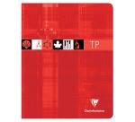 Cahier Travaux Pratiques piqué 17x22cm 80 pages grands carreaux + uni Couleur aléatoire - Assortis