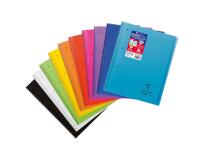 Cahier reliure intégrale enveloppante Koverbook A4+ 160 pages ligné sans marge détachables perforé 4 trous couverture polypropylène transparent - Assortis