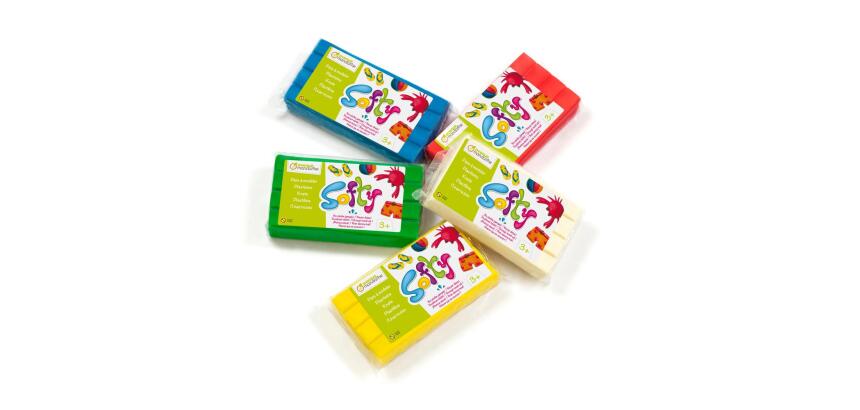 Softy-lot 5 pains 500g - couleur de base - Multicolore