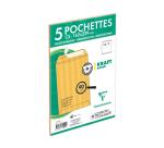 Paquet de 5 Pochettes Kraft Adour Brun C5-162x229mm - Auto-Adhésives - 90g/m2 - Brun