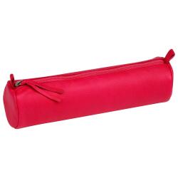 CUIR TEINTÉ Trousse Ø5,5x22 cm Framboise