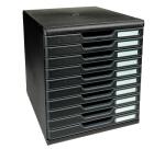 Module de classement Modulo Ecoblack 10 tiroirs fermés - Noir