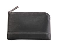Rhodiarama pochette zippée en simili cuir - taille S (11x17 cm) - Titane