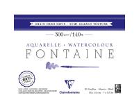 Fontaine bloc collé 4 côtés 25F 18x24cm 300g grain demi-satiné