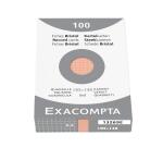 Étui de 100 fiches - bristol quadrillé 5x5 non perforé 105x148mm - Orange
