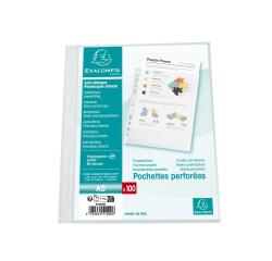 Bolsa de 100 Fundas con taladros A5 5/100e Polipropileno piel de naranja - Cristal