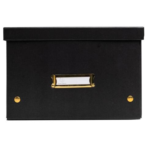 Cajas de almacenamiento NeoDeco - 29x38x19 cm, A4+ - Negro