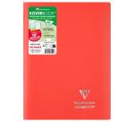 Cahier piqué Koverbook A4 96 pages ligné + marge couverture polypropylène opaque 100% recyclé - Assortis