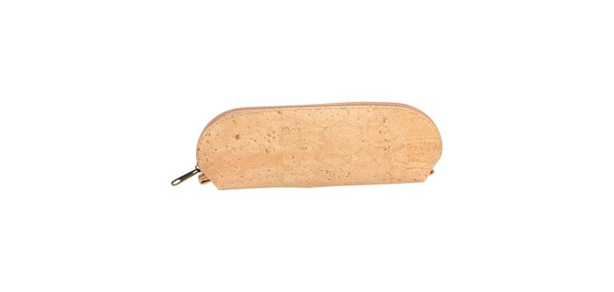 LIÈGE Petite trousse ovale certifiée VEGAN 16x5x6 cm naturel