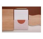 Terracotta, Carnet brochure souple A5 14,8x21 cm, 160 pages, ligné, dos brut, ass.