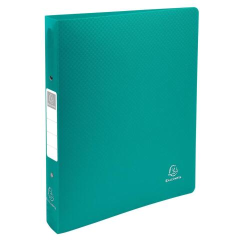 Carpeta Exacompta 2 anillas 30mm polipropileno opaco rigido 10/10 con etiqueta lomo - A4 maxi - Verde