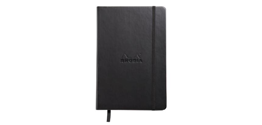 Webnotebook A5 192 pages dot papier ivoire 90g fermeture élastique - Noir
