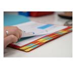 Trieur agrafé avec élastiques 24 compartiments - Rouge