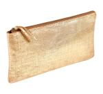 KLEO-PATHRA CUIR Trousse plate 22x11 cm Or
