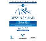 Dessin à Grain bloc spiralé 30F A4 180g