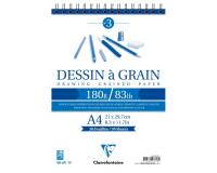 Dessin à Grain bloc spiralé 30F A4 180g