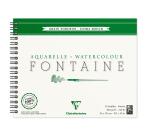 Fontaine album spiralé 12F 24x30cm 300g grain torchon