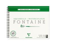 Fontaine album spiralé 12F 24x30cm 300g grain torchon