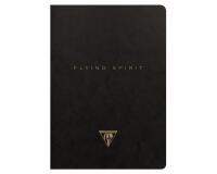 Flying Spirit piqûre textile A5 96 pages ligné motifs assortis papier ivoire 90g - Noir
