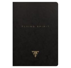 Flying Spirit piqûre textile A5 96 pages ligné motifs assortis papier ivoire 90g - Noir