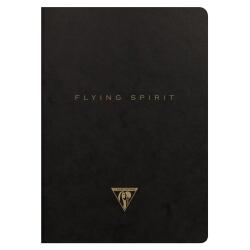 Flying Spirit piqûre textile A5 96 pages ligné motifs assortis papier ivoire 90g - Noir