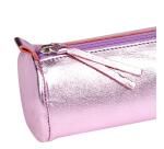 MIROR CUIR Trousse ronde Ø5,5x22 cm Miror Rose
