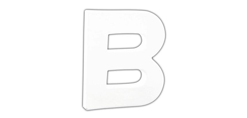 Petite lettre B 12cm - Blanc