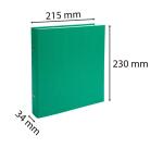 Classeur rembordé polypropylène format ecolier 2 anneaux 25mm - 230x215mm