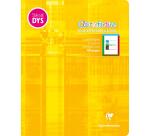 Cahier d'écriture piqué spécial Dys 17x22 cm 48 pages cadre et lignes 4 couleurs Interligne 3 mm - Assortis