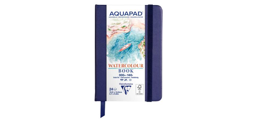Carnet rembordé rigide Aquapad A6 24F 300g