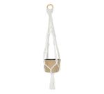 Grande suspension macramé avec cachepot - Kraft