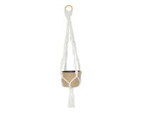 Grande suspension macramé avec cachepot - Kraft