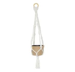 Grande suspension macramé avec cachepot - Kraft