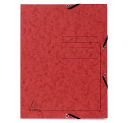 Chemise à élastique 3 rabats carte lustrée 355gm2 - A4