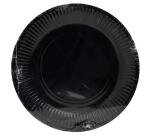 Kartonnen bord rond 230 mm zwart - 20 stuks