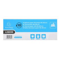Papel térmico Exacompta 80 x Ø 80 x 12 mm x 85m 48g 1 copia SBPA FSC 43809E con impresión en reverso FSC