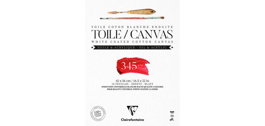 Toile à peindre Fleur de Lys bloc collé 10F 42x56cm 345g