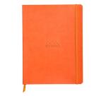 Rhodiarama carnet souple 19 x 25 cm 160 pages ligné papier ivoire 90g fermeture élastique