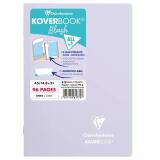 Koverbook Blush cahier piqué A5 96 pages ligné couverture polypropylène opaque bicolore. - Lilas/Vert tilleul