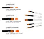 Darwi For You set de 5 pinceaux moyens - Blanc