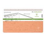 My.weekly.planner Age Bag cahier reliure intégrale en-tête 29,7x17 cm 120 pages détachables Semainier de bureau non daté et réglure DOT au verso - Tabac