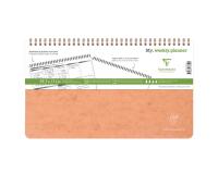 My.weekly.planner Age Bag cahier reliure intégrale en-tête 29,7x17 cm 120 pages détachables Semainier de bureau non daté et réglure DOT au verso - Tabac