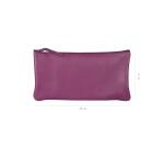 CUIR TEINTÉ Trousse plate 22x11 cm Violet