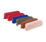 CUIR TEINTE Trousse rectangulaire 21 x 4 x 6 cm - Gris