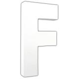 Lettre F 20,5cm - Blanc